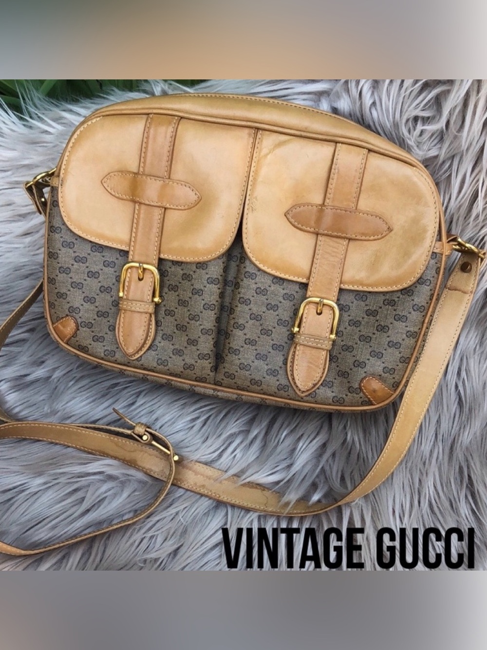Vintage(80’s)Gucci-Micro Double G-Adj. Strap
